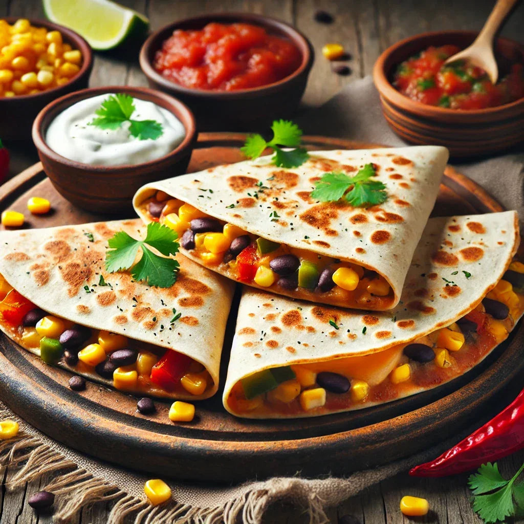 Homemade Veggie Quesadillas with Black Beans and Corn
 &ndash; 4aKid