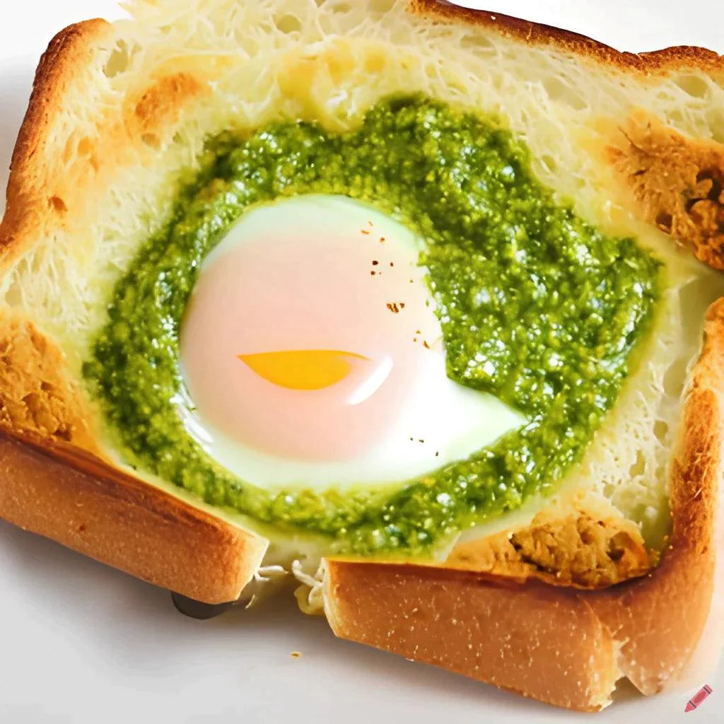 Delicious Pesto EggInAHole Recipe 4aKid