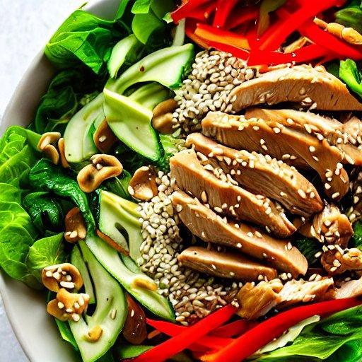 Fresh and Flavorful Sesame Ginger Chicken Salad Recipe - 4aKid