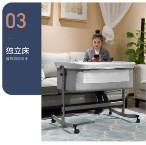 2 in 1 Rocking Baby Co- Sleeper Bassinet - 4aKid