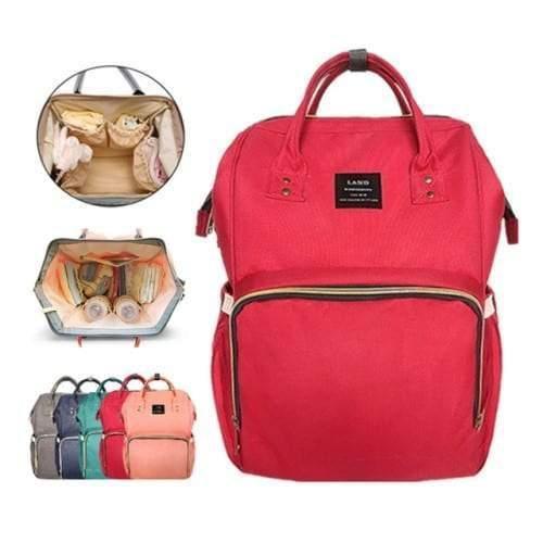 4aKid Red Backpack Baby Diaper Bag - 4aKid