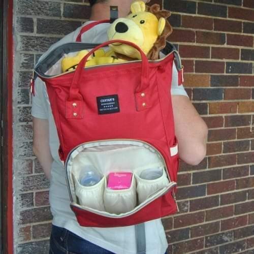 4aKid Red Backpack Baby Diaper Bag - 4aKid