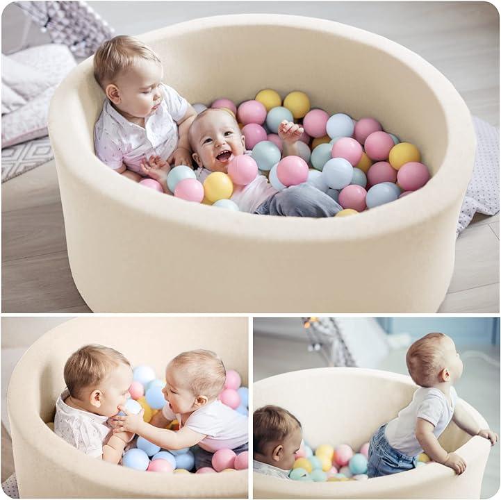 Padded Round Ball Pool for Babies - 4aKid