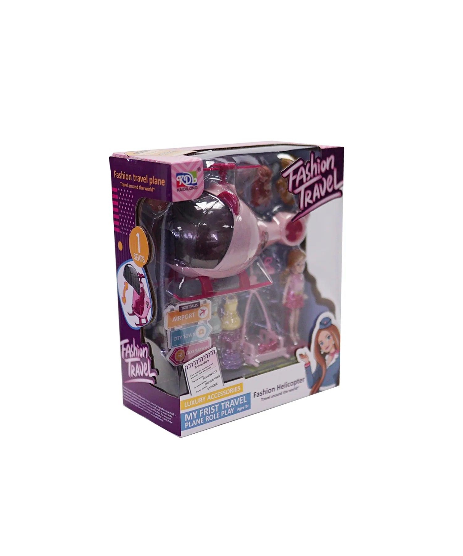 Helicopter Fashion Travel Doll Set - 4aKid