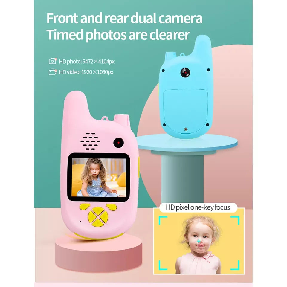Pink Walkie Talkie Camera 1080P – Kids Handheld | 1 Unit