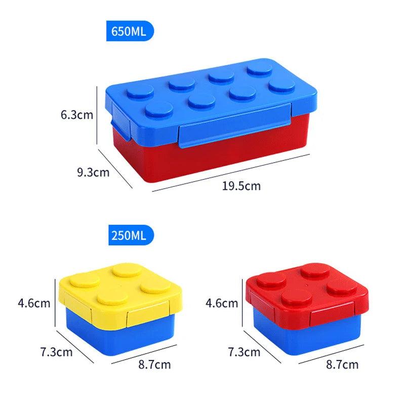 Red, Blue & Yellow Building Block Lunch Box for Kids - 4aKid