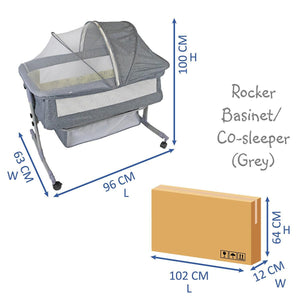 Grey Rocker Baby Bassinet & Co-Sleeper - 4aKid