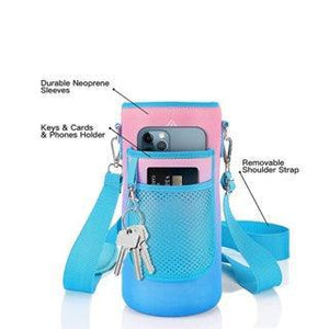 Water Bottle Holder Bag with Shoulder Strap - 4aKid