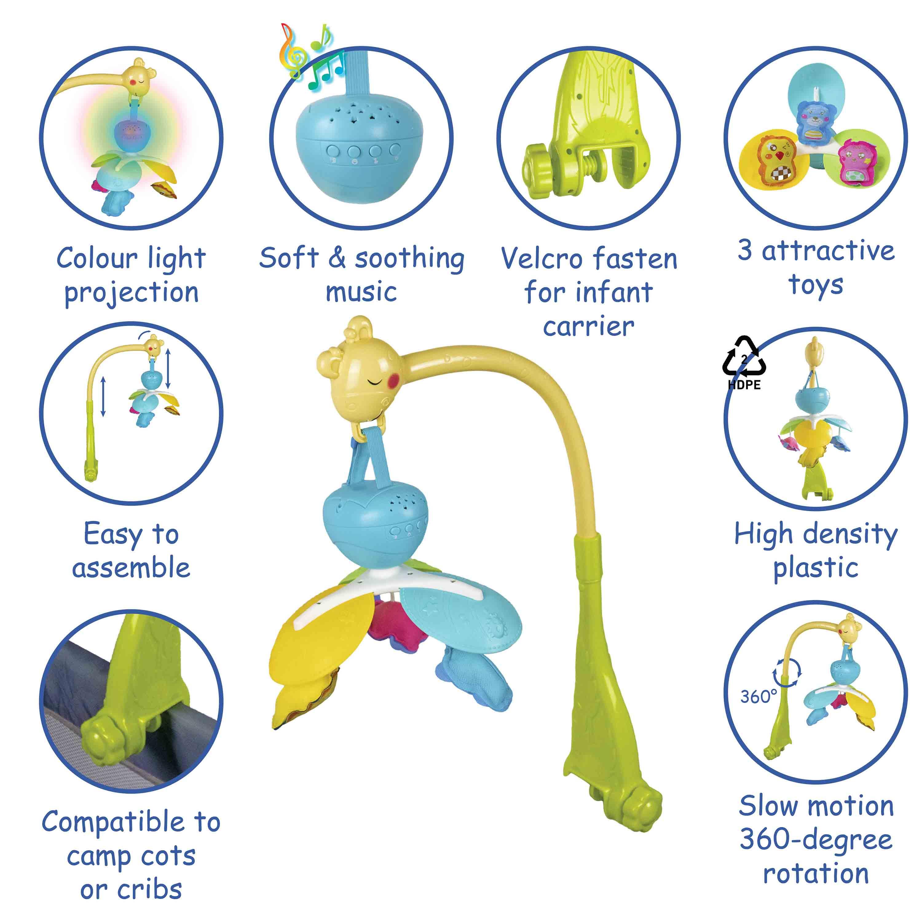 Baby Bed Bell Mobile Projector - 4aKid