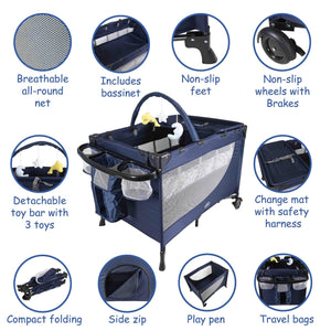 Bailey Baby Camp Cot - 4aKid