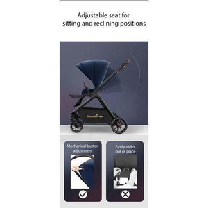 Black Linen Black High Rider Smart Stroller (Pre-Order) - 4aKid