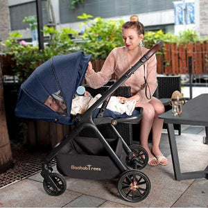 Black Linen Black High Rider Smart Stroller (Pre-Order) - 4aKid