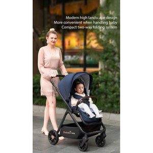 Black Linen Black High Rider Smart Stroller (Pre-Order) - 4aKid