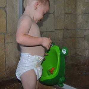 Blue/Orange Easy-Peesy Toddler Froggy Urinal for Boys - 4aKid