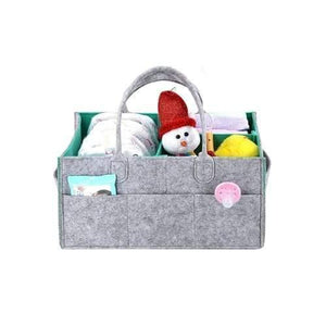Grey Felt Nappy Organizer Caddy - 4aKid