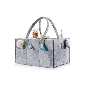 Grey Felt Nappy Organizer Caddy - 4aKid