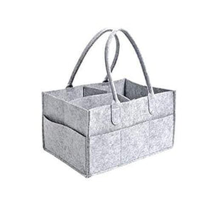 Grey Felt Nappy Organizer Caddy - 4aKid