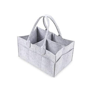 Grey Felt Nappy Organizer Caddy - 4aKid