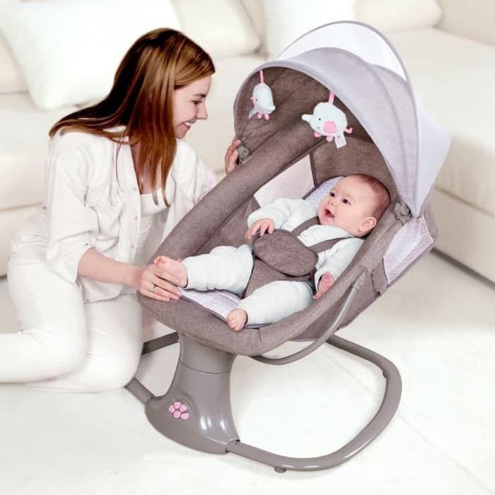 Mastela 3-in-1 Deluxe Multi-Function Bassinet Electric Baby Rocker - 4aKid