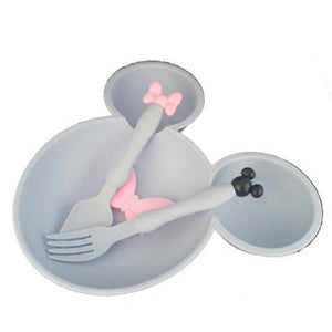 Mouse Plate & Cutlery Set For Kids - 4aKid