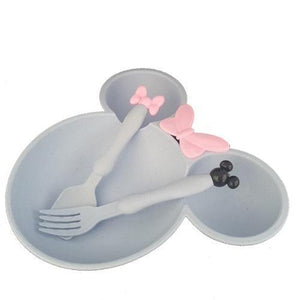 Mouse Plate & Cutlery Set For Kids - 4aKid