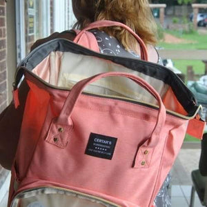 Peach 4aKid Backpack Baby Diaper Bag - 4aKid
