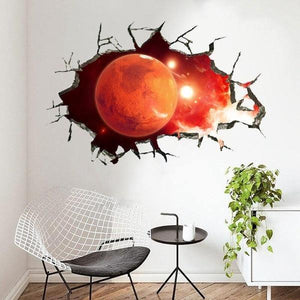 Small 3D Mars Wall Decal Sticker - 4aKid