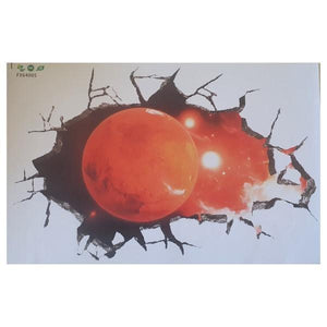 Small 3D Mars Wall Decal Sticker - 4aKid