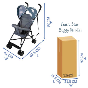 Star Basic Stroller with Waterproof Fabric - 4aKid