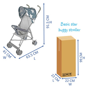 Basic Star Baby Buggy Stroller (Mesh) - 4aKid