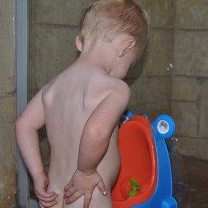 Blue/Orange Easy-Peesy Toddler Froggy Urinal for Boys - 4aKid