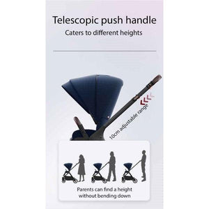 Denim Linen Grey High Rider Smart Stroller (Pre-Order) - 4aKid