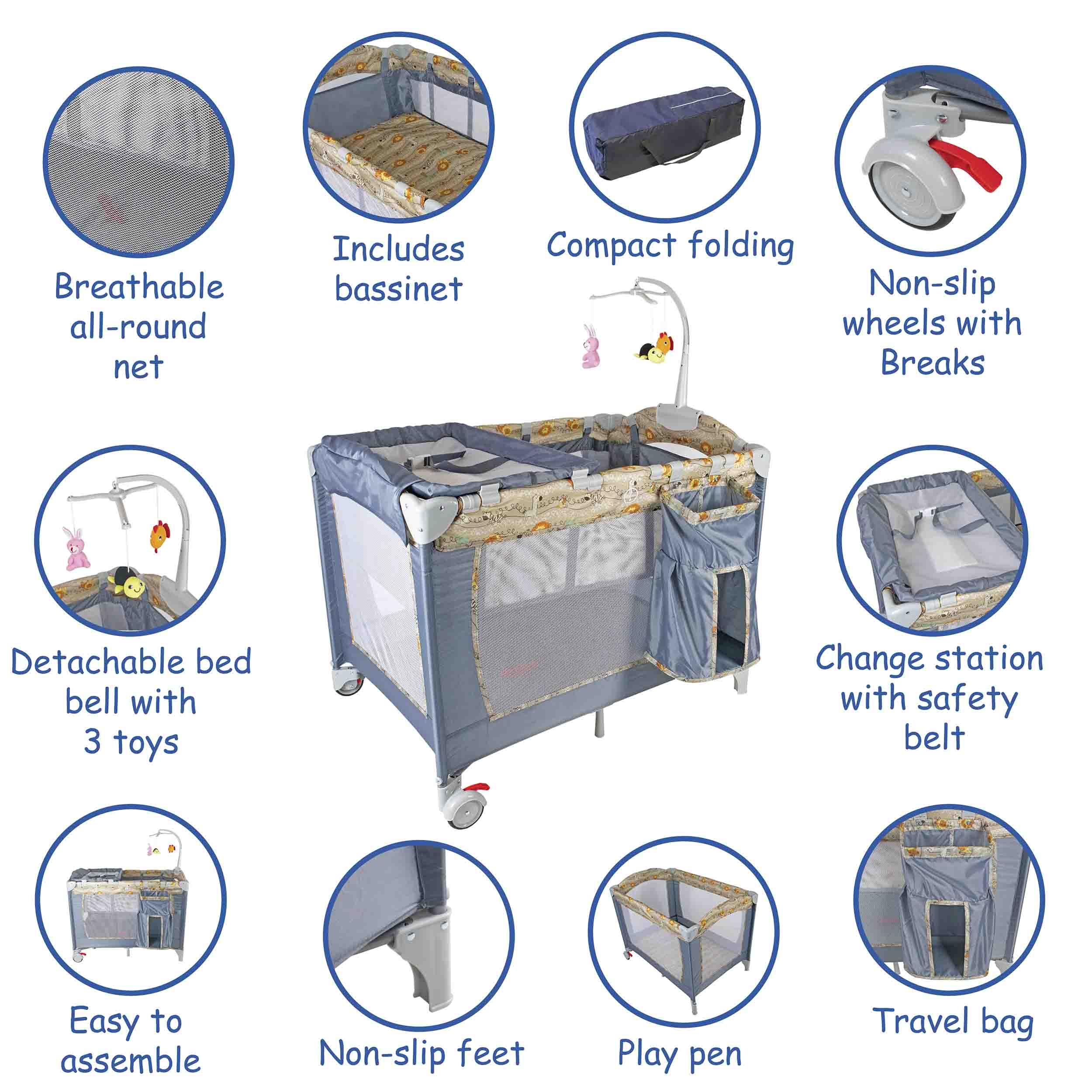 Mia Baby Camp Cot - 4aKid