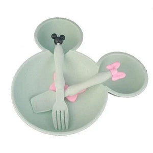 Mouse Plate & Cutlery Set For Kids - 4aKid