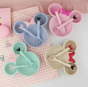 Mouse Plate & Cutlery Set For Kids - 4aKid