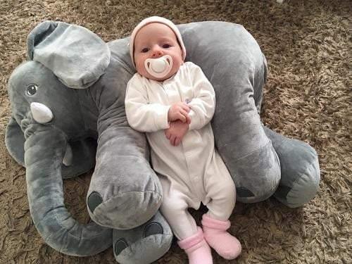 Pink Elephant Baby Pillow - 4aKid