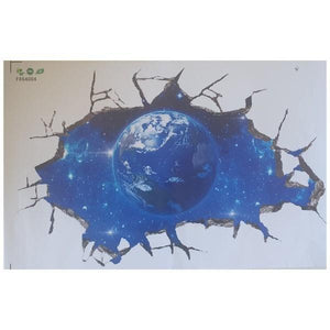 Small 3D Earth Wall Decal Sticker - 4aKid