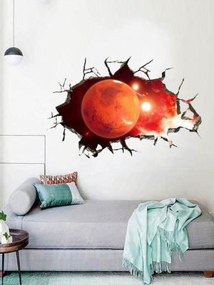 Small 3D Mars Wall Decal Sticker - 4aKid