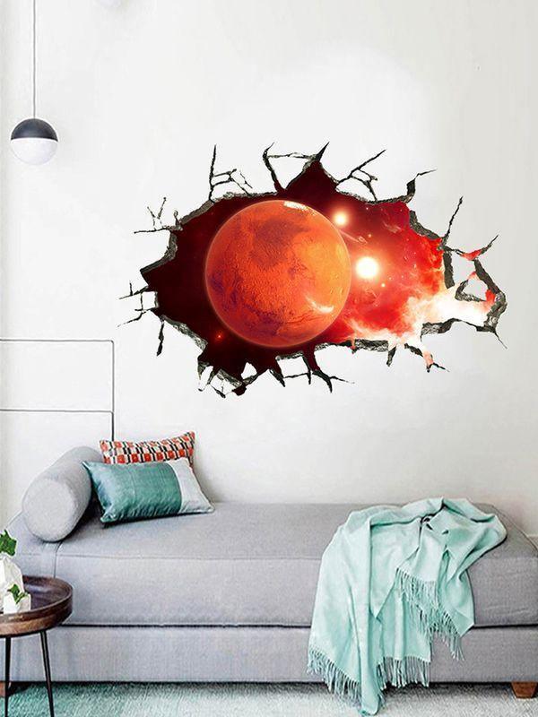 Small 3D Mars Wall Decal Sticker - 4aKid