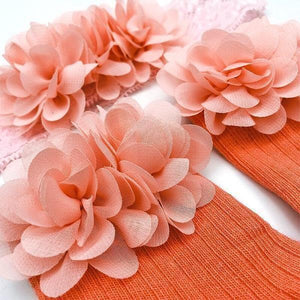 Smitten Flower Baby Socks with Headband Set - 4aKid