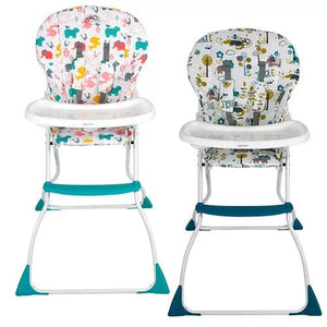Turquoise Compact Fold High Chair - 4aKid
