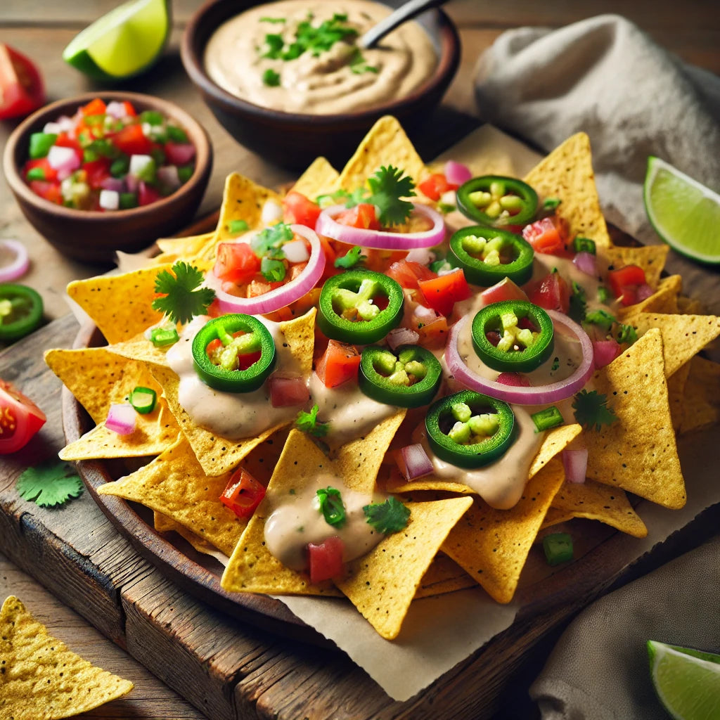 Vegan Nachos with Cashew Cheese Sauce