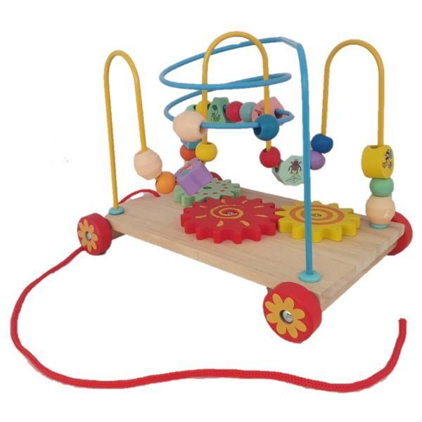 2 in 1 Wooden Activity Beads & Maze with Gears- Latest product from 4aKid - 4aKid