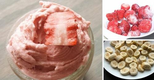 3-Ingredient 5-Minute Strawberry Banana Ice Cream Recipe (No dairy and no ice cream machine!) - 4aKid