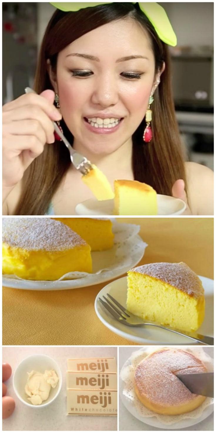 3 Ingredient Japanese Cheesecake - 4aKid
