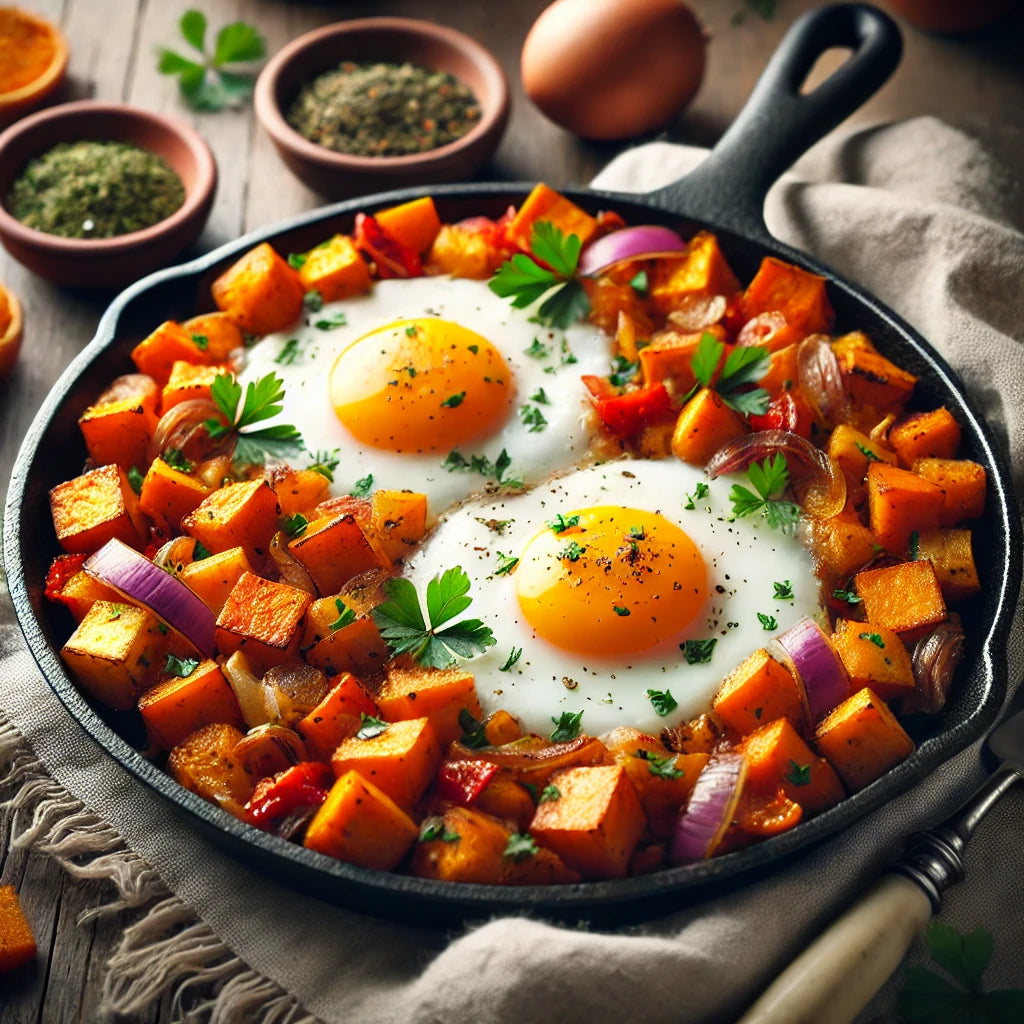 Healthy Sweet Potato Hash with Eggs