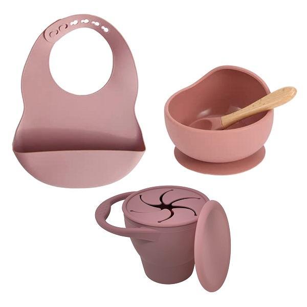 4PC Silicone Baby Feeding Set - Assorted Colours- Latest product from 4aKid - 4aKid