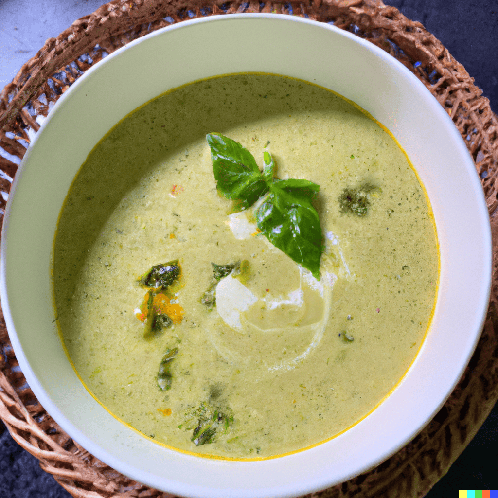 Fresh and Creamy Basil and Sweet Pea Soup