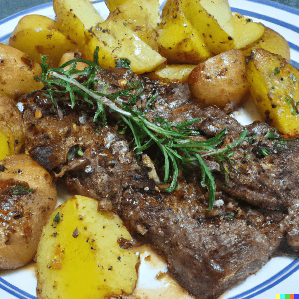 Savoury Rosemary Garlic Steak & Potatoes