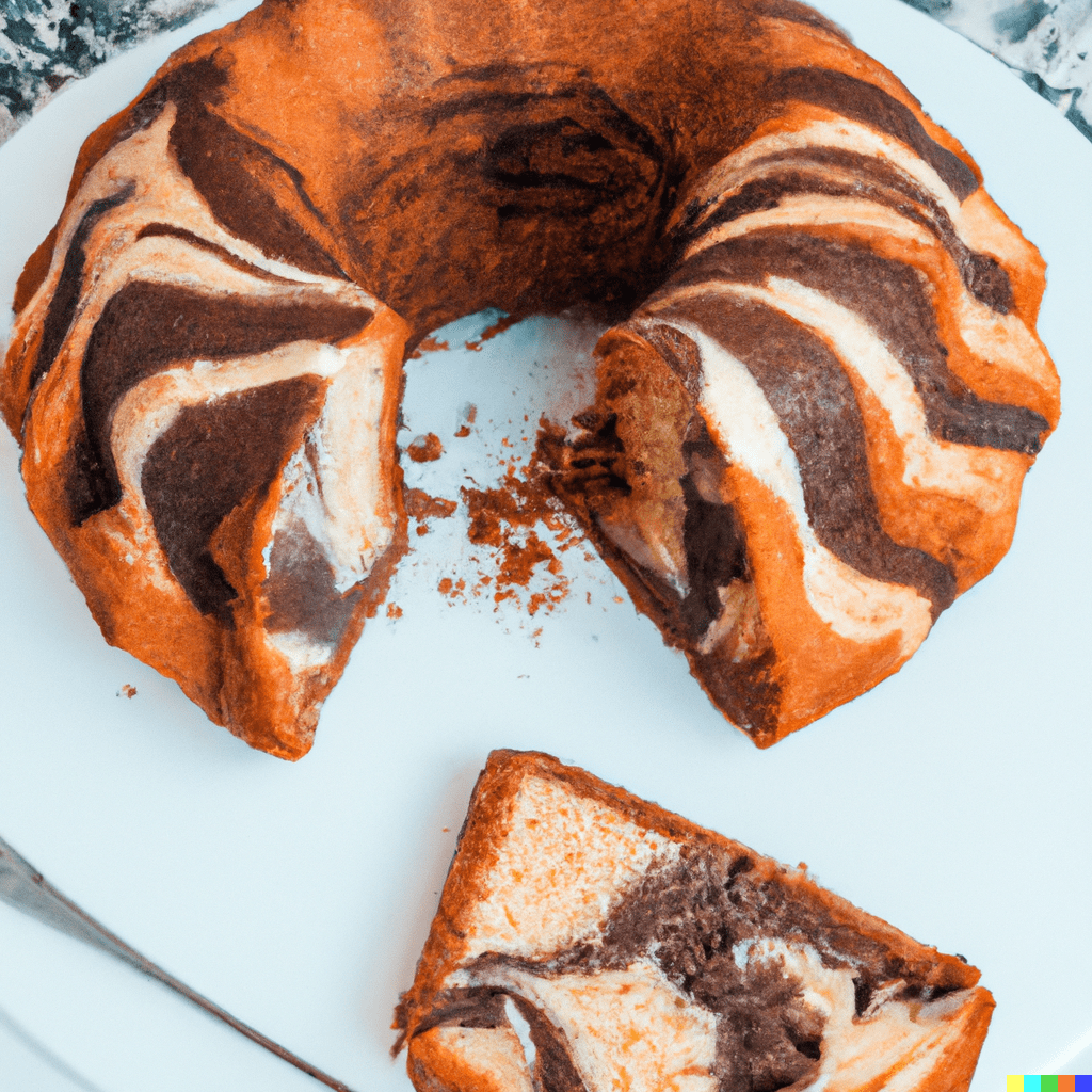 Glazed Marble Cake Recipe